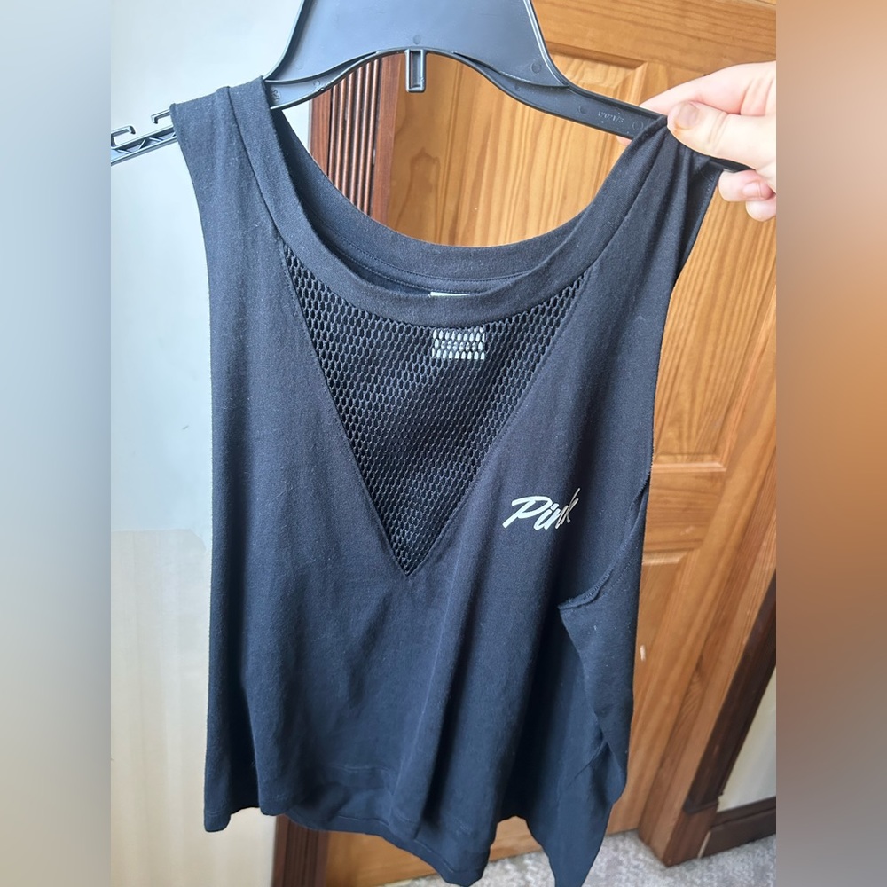 Victoria’s Secret Pink Mesh Cropped Tank